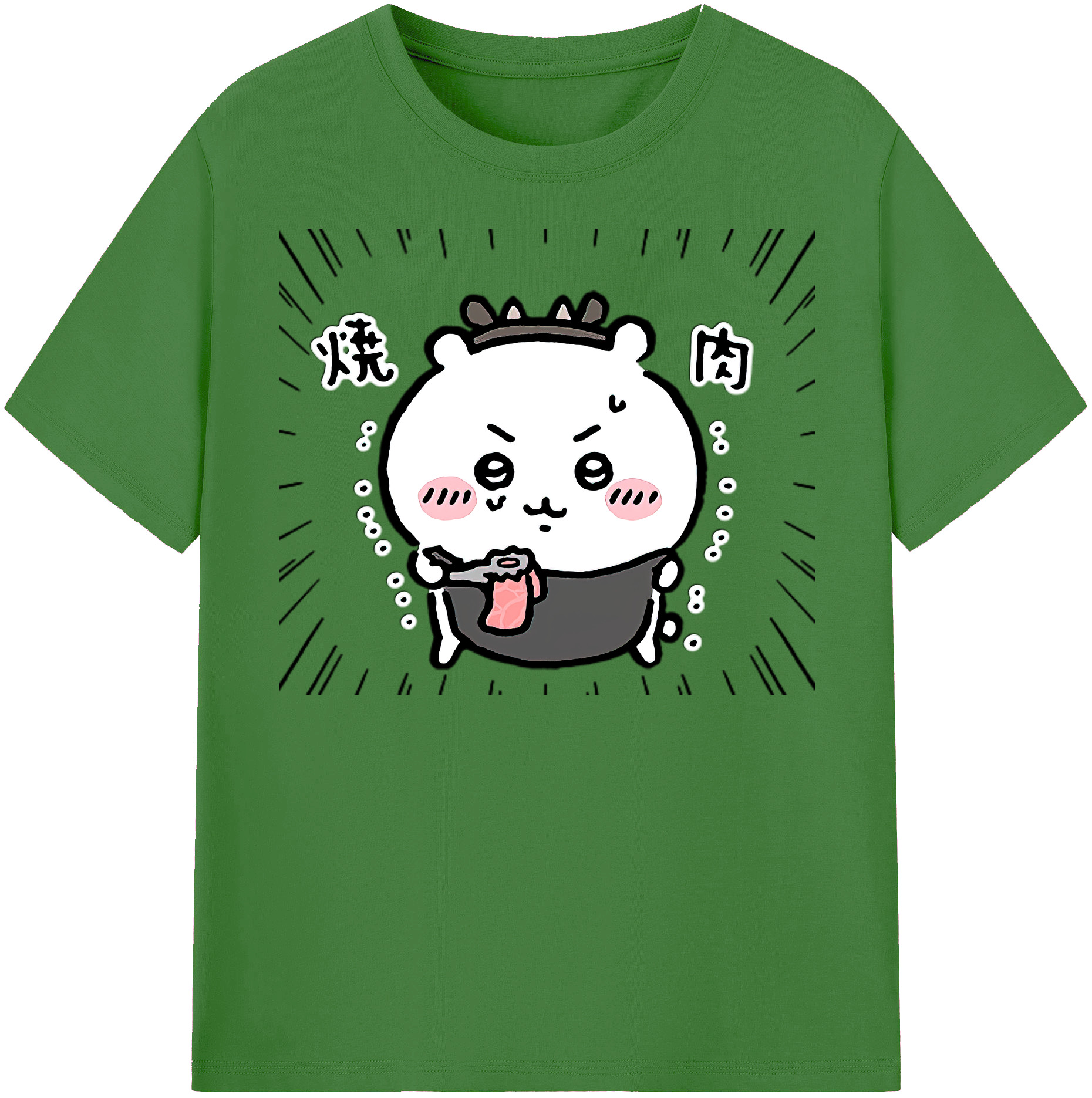 （画像用） ちいかわ ちいかわ Chii-kawa chiikawa レディースカジュアルプリントTシャツ（綿100％）